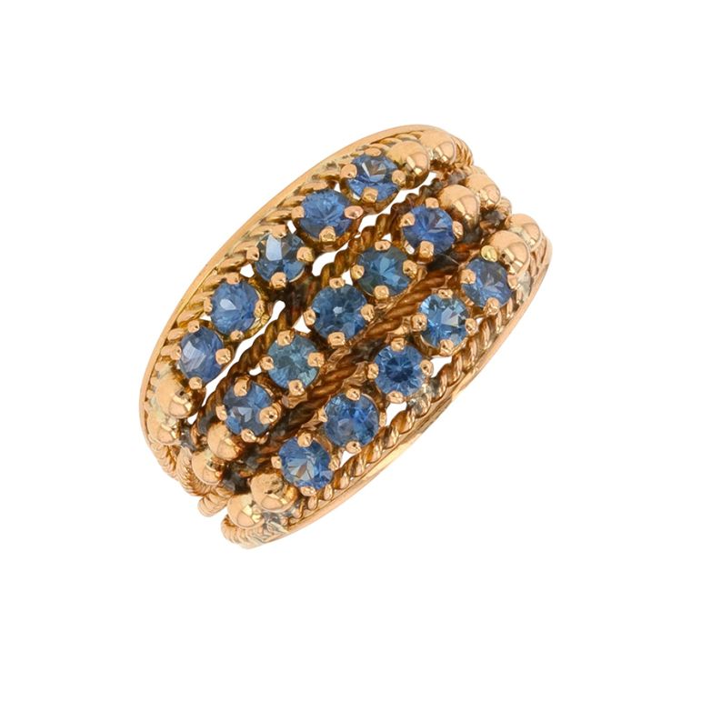 Acheter Bague vintage saphirs 0.90 carat or jaune 4.92g Comme neuf - 1190,00 € Bague vintage saphirs 0.90 carat or jaune 4.92g Comme neuf - reconditionné disponible sur Gemme Les Bijoux